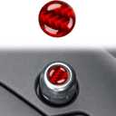 Carbon Fiber Center Console Volume Control Button Panel Cover Trim Compatible with Mazda CX-5 2017 2018 2019 2020 2021 2022 Interior Accessories Red (1Pcs)