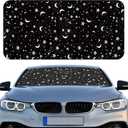 Windshield Sun Shade Foldable Car Front Window Covers for Car Accessories Sun Heat UV Rays Visor Protector Protection for Universal Cars SUV Truck(Night)
