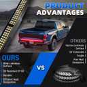 48" Tailgate Light Bar Triple Row LED Truck Tailgate Light Strip with Red Running Brake Lights White Reverse Amber Turn Signal Lights Compatible with Toyota Tacoma Ford Ranger Maverick GMC Canyon