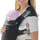 GROWNSY Baby Carrier Newborn to Toddler, Cozy Baby Wraps Carrier, Ergonomic Baby Carrier with Head Support, Deep Grey