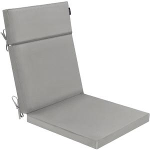 Favoyard Outdoor Chair Cushion 21 x 20 x 2 Inch Waterproof & Color Fade Resistant High Back Patio Furniture Cushion Replacement with Removable Cover, Ties and Hidden Zipper for Outdoor Dining Chairs (Grey)