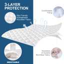 Queen Mattress Pad Thick Quilted Mattress Topper, Air Mattress Cover, Super Soft Breathable and Noiseless Down Alternative Fiber Extra Thick Mattress Pad with Deep Pocket Fits up to 23 Inch Mattress