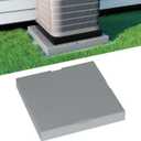 Mini Split Pad for Condenser: Ground Base for Air Conditioner Outdoor Condenser Units, Plastic Equipment Pad for Ductless Minisplit Heat Pump Systems HAVC, Gray, 24'' x 24'' x 3''