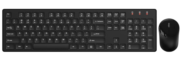 Wireless Keyboard and Mouse, Trueque Silent 2.4GHz Cordless Full-Sized Ergonomic USB Mouse Combo, Sleep Mode, Lag-Free for Computer, Laptop, PC, Mac, Windows 