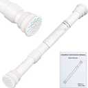 Small Tension Rods 16 to 28 inch ,Adjustable Shower Spring Tension Rod Short for Windows,Closet,Curtain,Doorway,Upgrade Diameter 1 inch, White