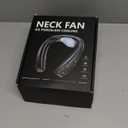 FUGUIFA Neck Air Conditioner Fans That Blow Cold Air, 8000 mAh Battery Operated Wearable Cooling Device Fan, Bladeless, Rechargeable Fan, 3 Speed Settings & 3 Wind Modes (Blue)