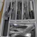 49-Piece Silverware Set with Organizer, Heavy Duty Stainless Steel Flatware Set for 8, Cutlery Utensil Sets with Steak Knives, Rust-proof, Mirror Polished, Dishwasher Safe, Heavy Duty