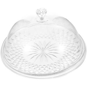 Homoyoyo Round Cake Serving Tray Cover Acrylic Fruit Bowl Lid Cake Plate Dome for Wedding Dessert Display