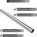 GeilSpace 2.5 Inch Exhaust Pipe, 304 Stainless Steel Tube, 36 Inch Length, Straight Pipe, DIY Industrial Pipes (2.5"OD-36"-1PC)