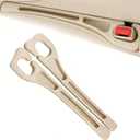 Car Seats Gap Filler Dual-Slot Car Seat Gap Organizer  with Belt Slot, Anti-Drop Gap Filler for Cars & SUVs  No More Lost Items, All Within Reach (2PCS) (Beige)