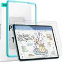 ESR 2 Pack Paper-Feel Screen Protector for iPad Air 13 Inch M4/M3/M2 (2026/2025/2024, 8th/7th/6th Gen), Write and Draw Like on Paper, 9H Tempered Glass, Matte Anti-Glare with Alignment Frame