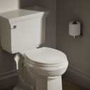 KOHLER K-4775-47 Brevia Round Toilet Seat with Quick-Release Hinges And Quick-Attach Hardware For Easy Clean, Almond