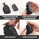 Fits the remote for Cadillac key fob cover perfectly, Compatible with Cadillac ESCALADE XT4 XT5 XT6 CT4 CT5 CT6 ATS 5 Button Key Protector Fob Chain Case Shell/Black