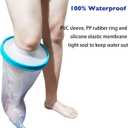 Tideshake - 100% Waterproof Extra Wide Leg Cast Cover for Showering, Reusable Extra Large Adult Short Leg Cast Protector, Cast Bag for Shower, Cast Cover for Showering Foot
