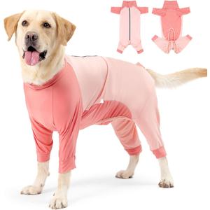 Etdane Recovery Suit for Dogs Surgery Suit Female Spay Dog Onesie for Surgery Dogs Surgical Body Suits After Spay Male Neuter Dogs Shedding Suits Pink/XL