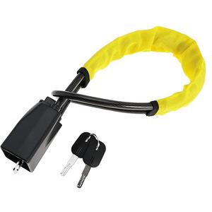 Steering Wheel Lock Anti Theft Handbag Lock Car Lock with 2 Keys for Car Security Fit Most Vehicles Truck SUV Golf Cart Van (Yellow)