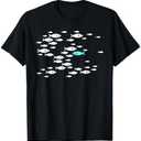 Fish swim against the current in the sea T-Shirt, XL, 2 Pack