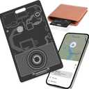 Wallet Tracker Card Android, IP68 Waterproof Rechargeable Smart Tracking Card for Wallet Compatible with Google Find Hub (Android Only) Bluetooth Item Locator for Luggage Tags, Passports, Purse