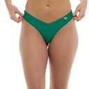 Body Glove Standard Smoothies Kendal Solid High-Cut Cheeky Bikini Bottoms for Women (Small, Viridian Green)