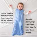 Viforu Rayon from Bamboo Sleep Sack Baby Wearable Blanket 2-Pack 0.5 Tog Sleeping Bag 0-6 Months Lightweight Newborn Sleeper 2-way Zipper Sleepsack Girls Boys Swaddle Blanket Sacks (Small)