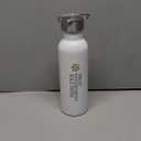 24oz Insulated Standard Mouth Water Bottle with Plastic & Stainless Steel Combination Lid, 304 18/8 Double Wall Vacuum Insulated Water Bottles, Reusable Metal Flask(White, Pack Of 3)