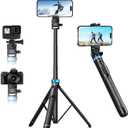UBeesize 72" Phone Tripod - Tripod for iPhone & Selfie Stick with Phone Holder & Remote - Upgraded, Stable & Portable Stand for iPhone 17/16/15/14, Android, Cameras & Action Cams
