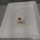 Plasticpro Plastic Serving Trays - Serving Platters Rectangle 9X13 Disposable Party Dish 12 White