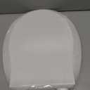 Durable Round Toilet Seat with Slow Soft Close - Easy to Install and Clean, Never Loosens - White, Fits Most Round Toilets