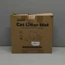 Powools Cat Litter Mat - 46" x 35" Jumbo Litter Box Mat with Double Layers, Urine-Proof and Non-Slip Litter Trapping Mat, Easy to Clean Kitty Litter Mats for Floor, Scatter Control, Grey