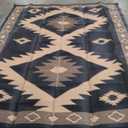 HEBE Outdoor Rug 8'x10' Waterproof for Patios Clearance, Reversible Plastic Straw Rug Camping Carpet, Indoor Outdoor Area Rugs Patio Mats for RV,Picnic,Backyard,Deck,Balcony,Porch (Diamond/Black)