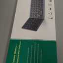 Samsers Multi-Device Foldable Bluetooth Keyboard with Touchpad, Rechargeable Dual-Mode(2.4G+BTx2) Wireless Keyboard with Holder, Portable Folding Keyboards for Android Windows iOS Mac OS - Blue