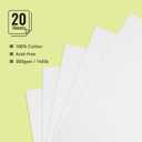 Lightwish Square Watercolor Sketchbook,100% Cotton,300gsm/140lb,Acid-Free,Hot Press Watecolor Paper Journal for Artists Adults Students,20 Sheets,8.27 * 8.27 Inches