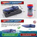 Mini Remote Control Boat RC Boat 2.4Ghz 360 Rotating LED Lights bulit-in Rechargeable Battery Swimming Pool BathtubToys Remote Control Boats for Kids 8-12 Years Birthday Gift Spider