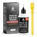 MAGIC ARMOR 60ml Nail Glue Remover for Press On, Acetone Free Nail Polish Remover with Tool, Solid Gel Glue Remover for Nail Tips (Not for Gel Polish)