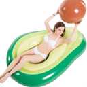 Jasonwell Inflatable Avocado Pool Float Floatie with Ball Water Fun Large Blow Up Summer Beach Swimming Floaty Party Toys Lounge Raft for Kids Adults (XL)