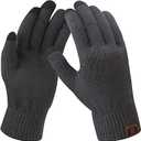 FZ FANTASTIC ZONE Women's Winter Touchscreen Wool Magic Gloves Warm Knit Fleece Lined for Women (Navy Blue)