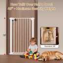 43 inch Tall Safety Dog Gate Adjustable 29.7-45.2 inch Extra-Wide Metal Pet Gate Drill-Free Pressure-Mount Installation kit Self-Closing Cat Gate for StairwellsDoorwaysWhite