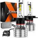 SEALIGHT X4I H4/9003/HB2 Bulbs, H4 Headlight Fog Bulbs, with Adjustable Lock Ring, Cooling Fan, Easy Installation 70,000 LM, Fog Light, Pack of 2