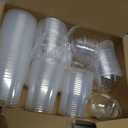 100 Pack 8oz Plastic Cups with Dome Lids(Hole in the Lid),PET Crystal Clear Cups,Disposable Dessert Cups for Ice Cream,Fruit,Parfait,Pudding,Yogurt,Jelly