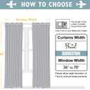 ChrisDowa 100% Blackout Curtains 108 inch Long for Bedroom with Black Liner, 2 Thick Layers Total Blackout Thermal Insulated Grommet Window Curtains 2 Panels Set (Dark Grey, 52 x 108 Inch)