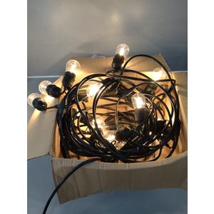 Lakumu Outdoor String Lights 96FT(482), Commercial Grade Heavy Duty Patio Light with Dimmable S14 Shatterproof LED Bulbs, Linkable Waterproof Bistro Lights for Outside Deck Backyard Cafe Market (Black-2700K)