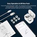 SoundMAGIC T60BT True Wireless Earphones in Ear Bluetooth Headphones with Microphone HiFi Stereo Sports Earbuds Waterproof White