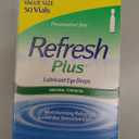 Refresh Plus Lubricant Eye Drops, Preservative-Free, 0.01 Fl Oz Single-Use Containers, 50 Count, Packaging May Vary