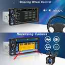 6.8" Single Din Car Stereo with Wireless Apple CarPlay Android Auto, Car Radio with 1280 * 600 IPS Touchscreen,Bluetooth 5.2, FM Radio,Dual USB Ports,Type-C Quick Charge, Backup Camera, EQ Subwoofer