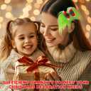 Norme 6 Pcs Christmas Hair Bow for Women 6 Inch Green Furry Hair Clip with Red Bow for Christmas Holiday Costume Accessories for Parties Gifts Decoration