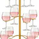 2FT Cocktail Tree Stand for Drinks 3 Tiers 12 Holders Champagne Tower Stand Metal martini tree for Birthday,Wedding,Christmas,Thanksgiving Holiday Party