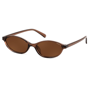 Retro Oval Cat Eye Sunglasses for Women 90s Narrow Lightweight Shades Y2k Trendy Sunnies