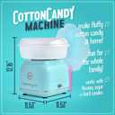 Nostalgia Classic Countertop Cotton Candy Machine, Manual, Retro Vintage Candy Maker Includes 2 Reusable Cones & Scoop, Aqua