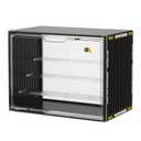 Large Acrylic Display Case Stand for Figures Unique Design 4 Tier Display Box for Collectibles Stackable Dustproof Clear Display Stand for Pop Mart Action Figures