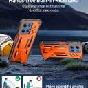 FNTCASE for Moto-G 2026/2025 Case: for Motorola Moto G Play 2026 5G Military Grade Drop Proof Protection Cover with Kickstand | Matte Textured Rugged Shockproof TPU | Protective Phone Case Orange